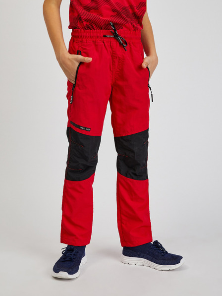 Sam 73 Pantaloni sport pentru copii negri și roșii SAM73 Jonathan