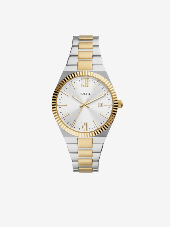 Fossil Ceas de damă Fossil Scarlette argintiu auriu