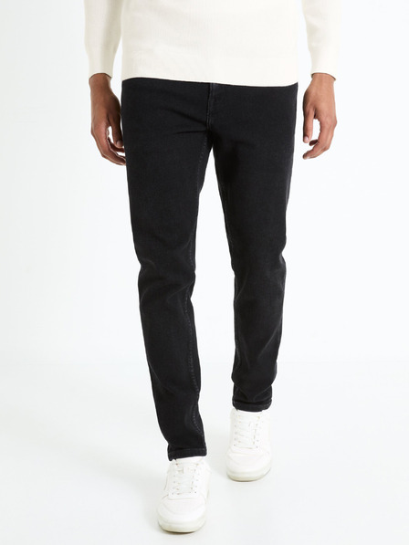 Celio Blugi slim fit negri pentru bărbați Celio C25 Fofine