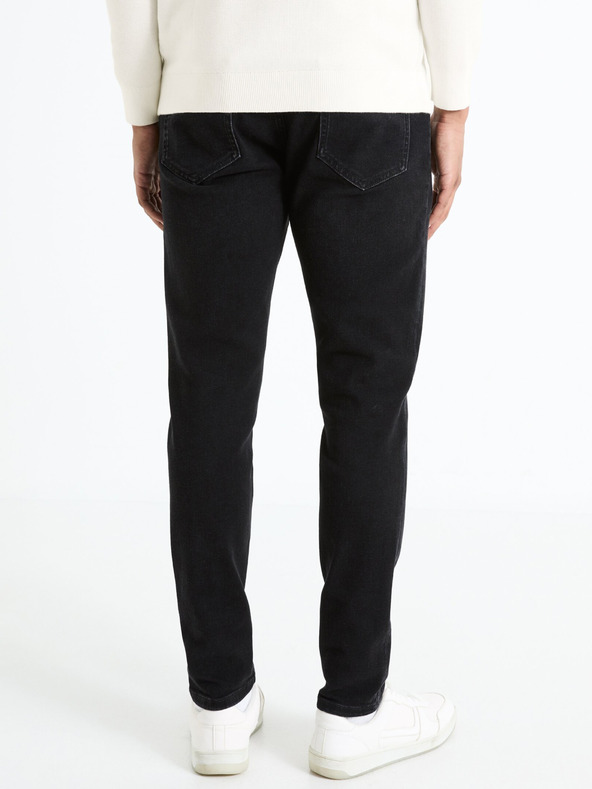 Celio Blugi slim fit negri pentru bărbați Celio C25 Fofine