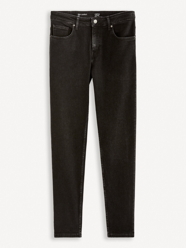 Celio Blugi slim fit negri pentru bărbați Celio C25 Fofine