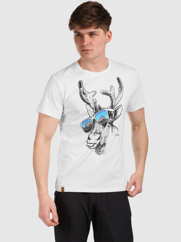 Kilpi Tricou din bumbac pentru bărbați Kilpi DISCOVER-M Alb