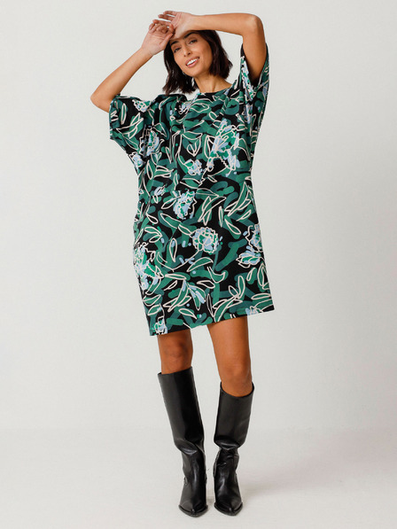 SKFK Rochie florală verde pentru femei SKFK Vestido Geaxi