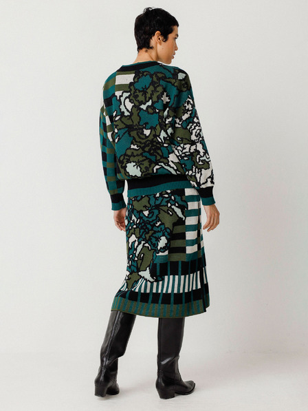 SKFK SKFK Suéter Larhun Cardigan floral verde, pentru femei