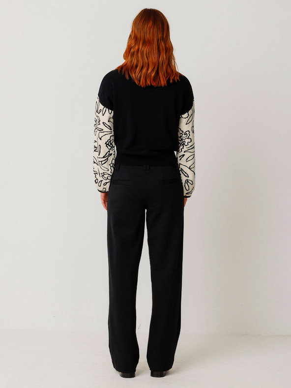 SKFK SKFK Suéter Aitza Pulover crem și negru, pentru femei