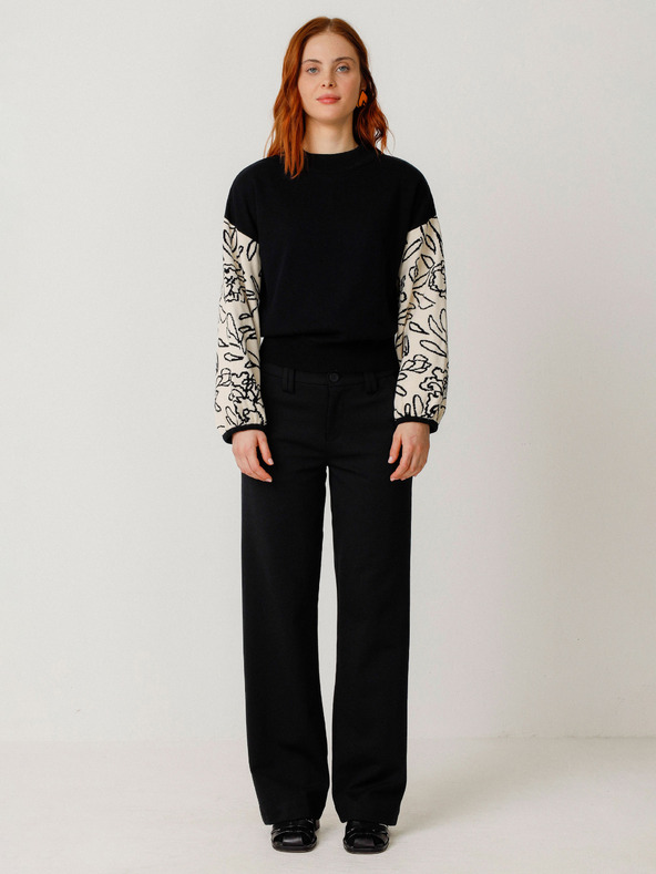 SKFK SKFK Suéter Aitza Pulover crem și negru, pentru femei