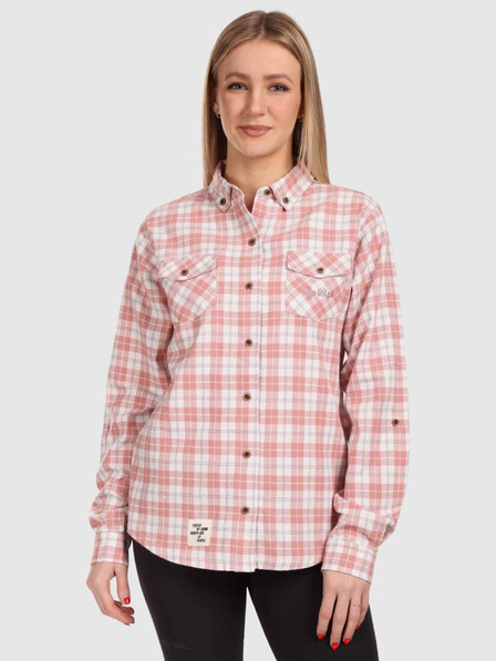 Kilpi Cămașă sport din flanel pentru femei Kilpi FLANNY-W Roz