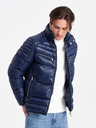 Ombre Clothing Jachetă de iarnă matlasată pentru bărbați, albastru închis, îmbrăcăminte Ombre