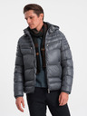 Ombre Clothing Jachetă de iarnă matlasată pentru bărbați gri Ombre Clothing