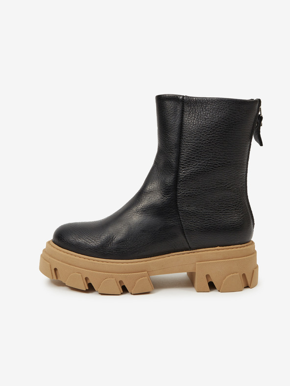 Steve Madden Cizme de gleznă din piele neagră Steve Madden Maryann