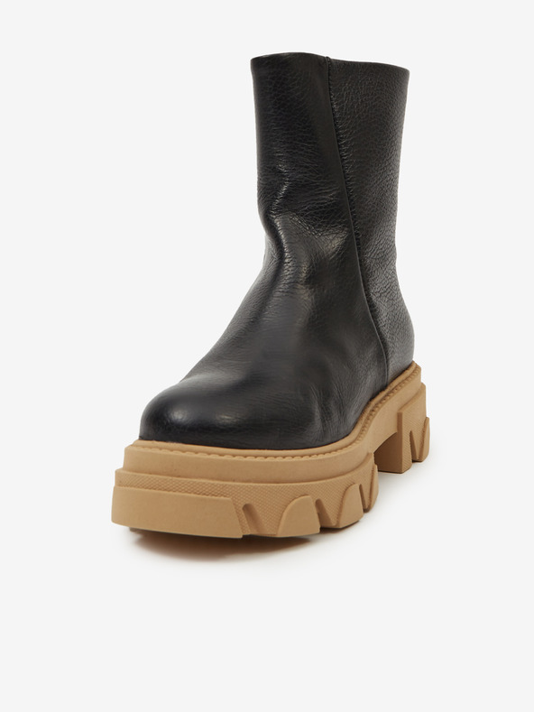 Steve Madden Cizme de gleznă din piele neagră Steve Madden Maryann