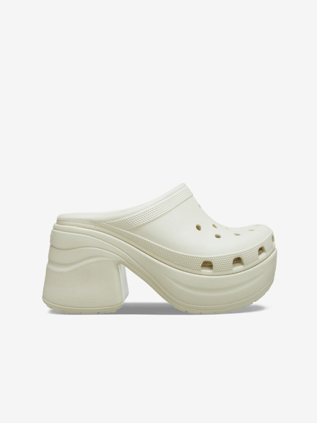Crocs Cream Papuci cu toc pentru femei Crocs Siren Clog