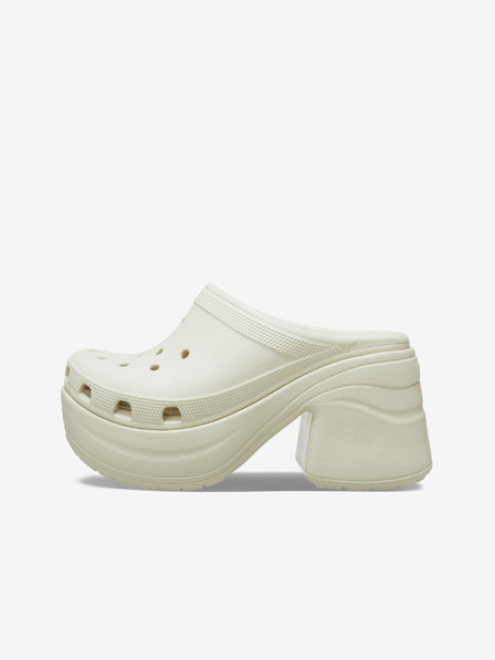 Crocs Cream Papuci cu toc pentru femei Crocs Siren Clog
