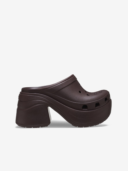 Crocs Brown Papuci cu toc pentru femei Crocs Siren Clog