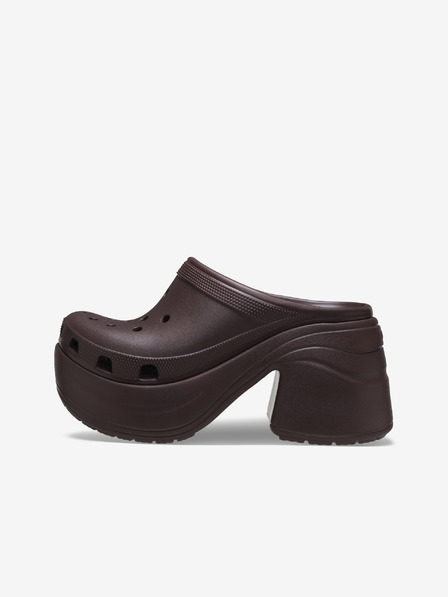 Crocs Brown Papuci cu toc pentru femei Crocs Siren Clog