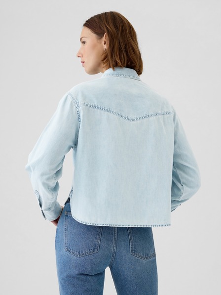 GAP Cămașă din denim Cropped Western GAP