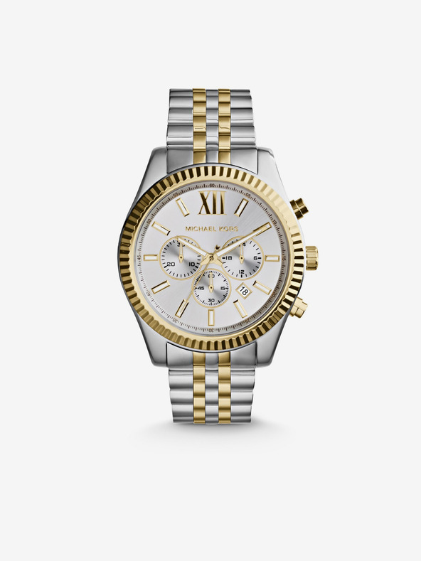 Michael Kors Ceas unisex Michael Kors Lexington argintiu și auriu