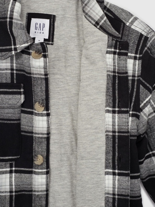 GAP Jachetă cămașă din flanel pentru copii GAP