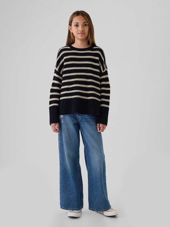 GAP Pulover oversize cu dungi pentru copii GAP