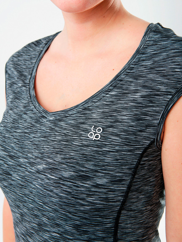 Loap Rochie gri cu dungi LOAP