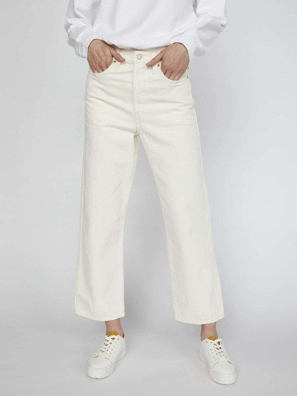 Levi's® Levi's® Cream Blugi cu croială dreaptă pentru femei
