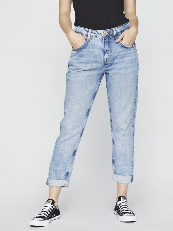 Pepe Jeans Blugi boyfriend albaștri pentru femei Pepe Jeans Violet