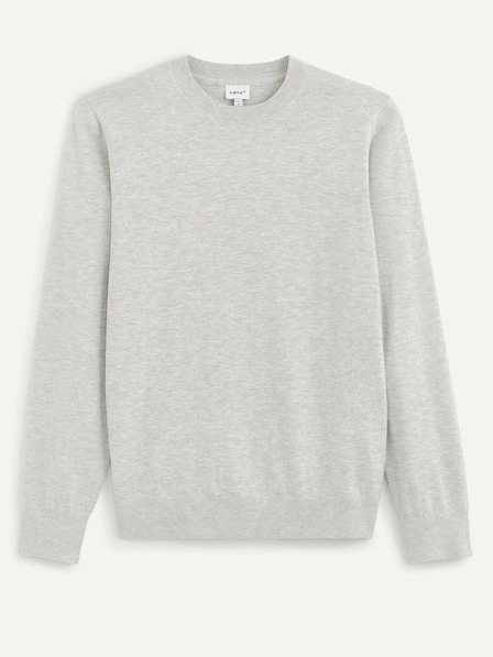 Celio Pulover basic gri deschis pentru bărbați Celio