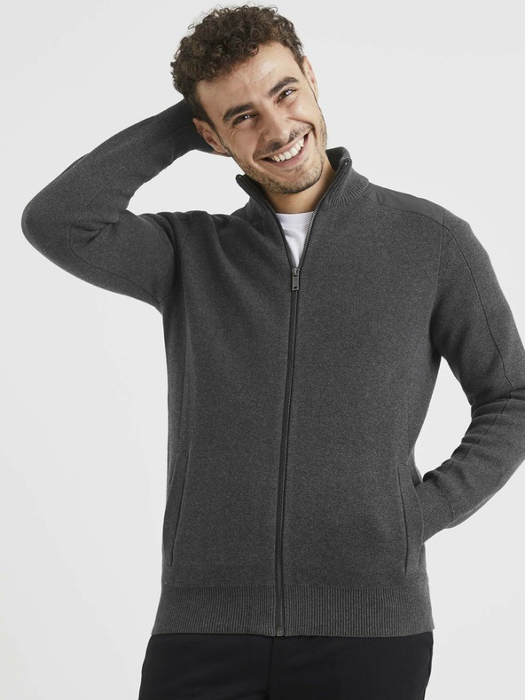 Celio Pulover basic gri închis Celio Vemilano