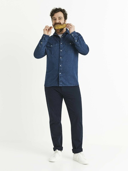 Celio Cămașă albastru închis Celio Sarevient