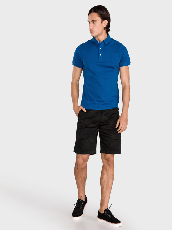 Replay Pantaloni scurți negri cu model pentru bărbați Replay