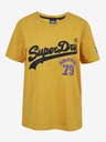 SuperDry Tricou imprimat galben pentru femei Superdry