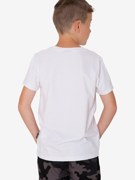 Sam 73 Tricou alb pentru băieți cu imprimeu SAM 73