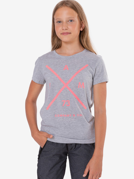 Sam 73 Tricou imprimat pentru fete gri deschis SAM 73