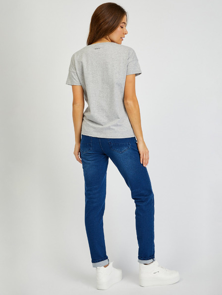 Sam 73 Tricou gri de damă cu buzunar SAM 73 Marie
