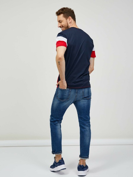 Sam 73 Tricou bărbătesc albastru și roșu SAM 73 Kavix