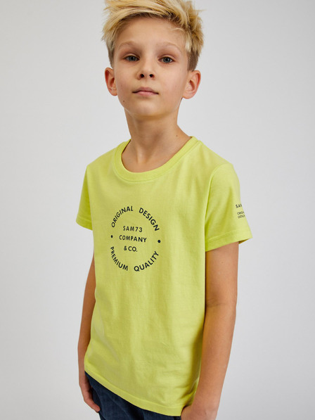 Sam 73 Tricou galben din bumbac pentru băieți SAM73 Pyrop