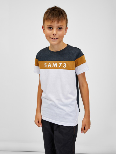 Sam 73 Tricou albastru și alb pentru băieți SAM 73 Kallan