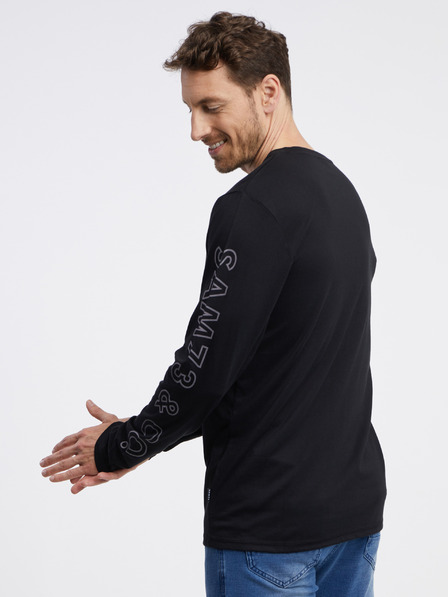 Sam 73 Tricou negru cu mânecă lungă pentru bărbați SAM 73 Regulus