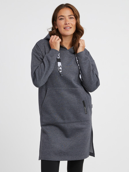 Sam 73 Rochie sweatshirt cu fermoar pentru femei gri închis brindle SAM 73 Cresside