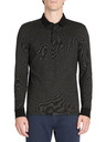 Celio Tricou polo negru cu mânecă lungă pentru bărbați Celio Jeshintano