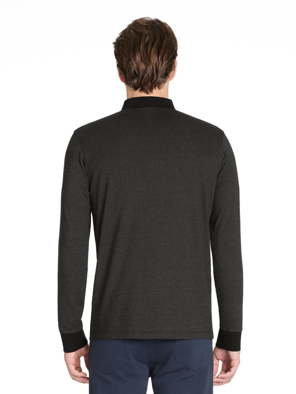 Celio Tricou polo negru cu mânecă lungă pentru bărbați Celio Jeshintano