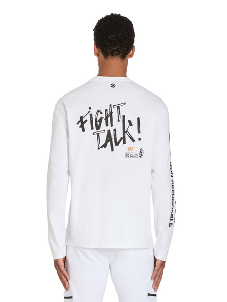 Celio Tricou alb cu mânecă lungă pentru bărbați Celio UFC