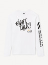 Celio Tricou alb cu mânecă lungă pentru bărbați Celio UFC