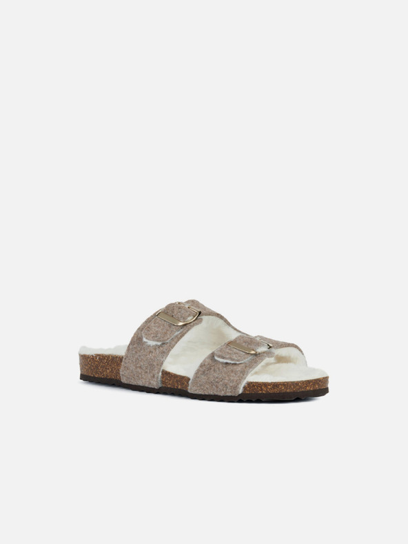 Geox Papuci bej pentru femei Geox Brionia