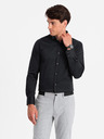 Ombre Clothing Cămașă bărbați satin Ombre Clothing SLIM FIT V4 OM-SHOS-0176