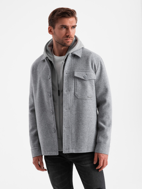 Ombre Clothing Jachetă fleece ușoară pentru bărbați Ombre Clothing V2 OM-JANP-0199