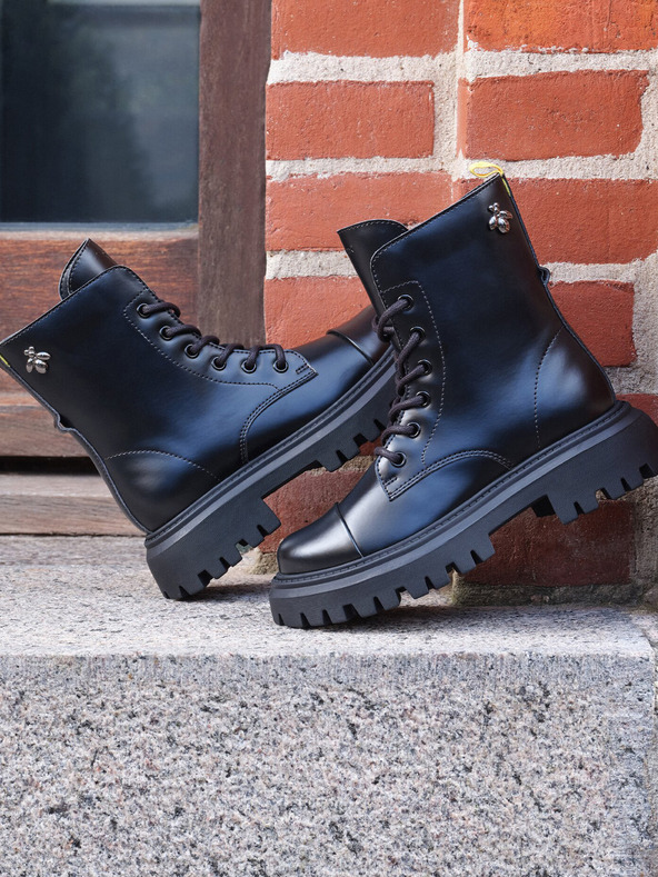 Geox Negru Geox Maquinnerns Girl Cizme de gleznă