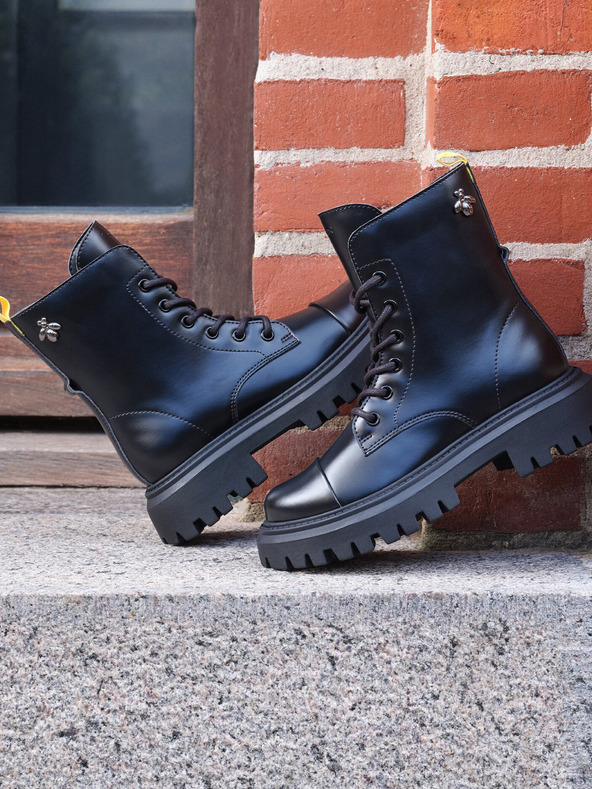 Geox Negru Geox Maquinnerns Girl Cizme de gleznă