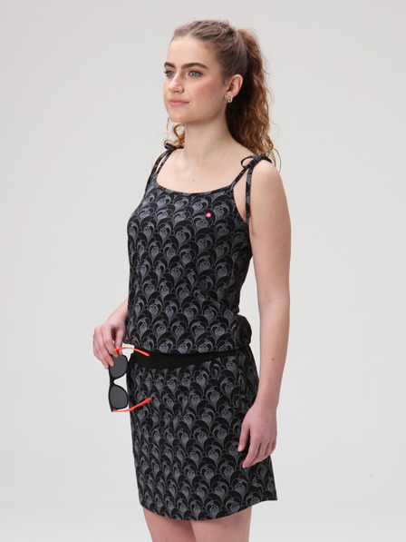 Loap Rochie neagră cu model pentru femei LOAP Bazuka