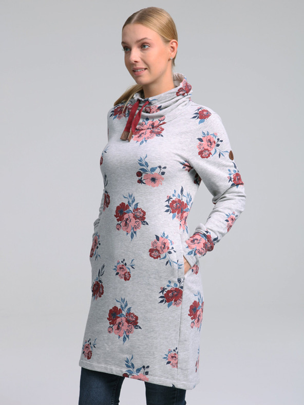 Loap Rochie florală gri deschis pentru femei LOAP Ebuna